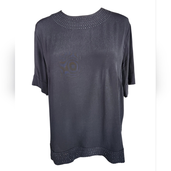 H&M Tops - NWOT H&M Black top with Rhinestone detail